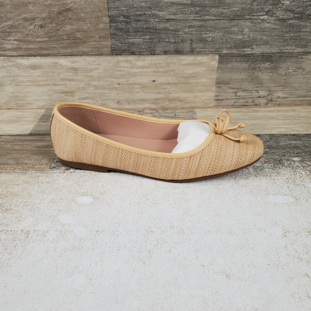 Cole Haan Yara Womens Soft Ballet Flat Sz 5.5 B Woven Raffia Slip On Comfort